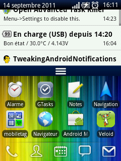 Expanding the notification bar